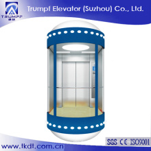 Стеклянный лифт TRUMPF с малым машинным залом